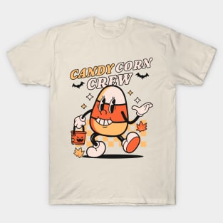 Candy Corn Crew Halloween - Retro Vintage Candy Corn Costume T-Shirt